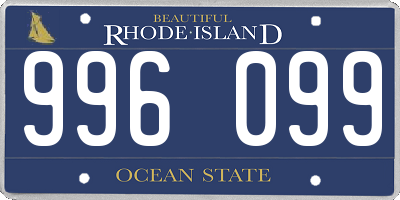 RI license plate 996099