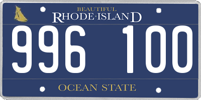 RI license plate 996100