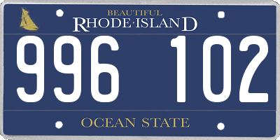 RI license plate 996102