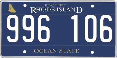 RI license plate 996106