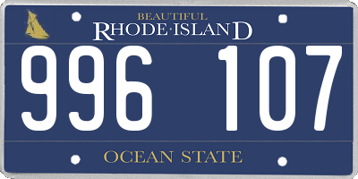 RI license plate 996107