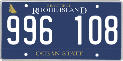 RI license plate 996108