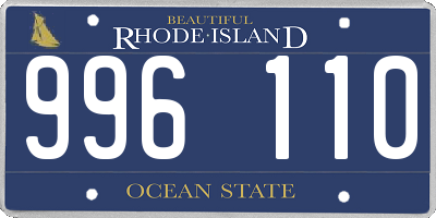 RI license plate 996110