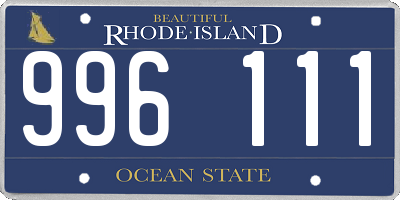 RI license plate 996111