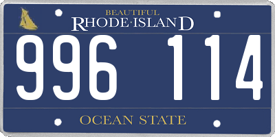 RI license plate 996114