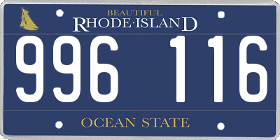 RI license plate 996116