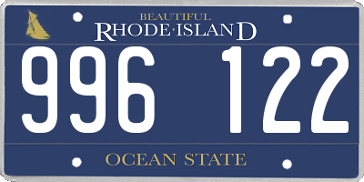 RI license plate 996122