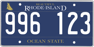 RI license plate 996123