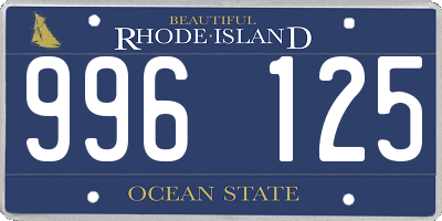 RI license plate 996125