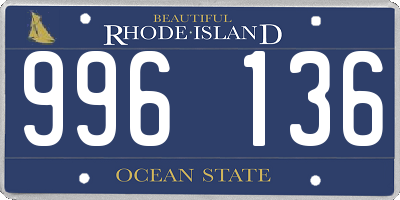 RI license plate 996136