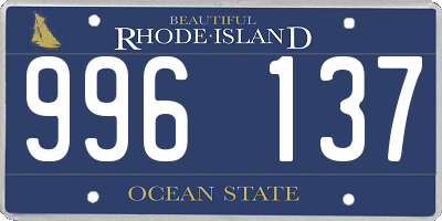 RI license plate 996137