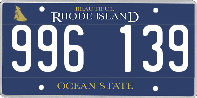 RI license plate 996139