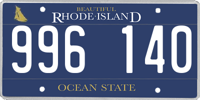 RI license plate 996140