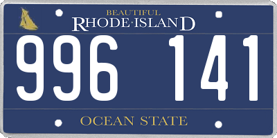 RI license plate 996141