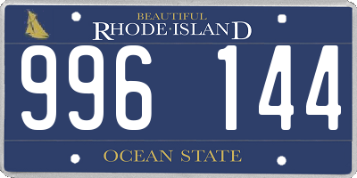 RI license plate 996144