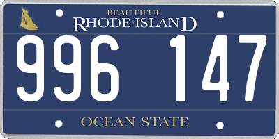 RI license plate 996147