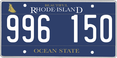 RI license plate 996150