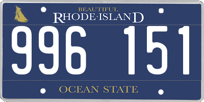 RI license plate 996151