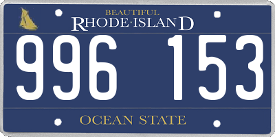 RI license plate 996153