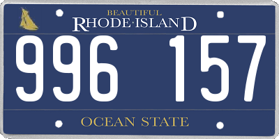 RI license plate 996157