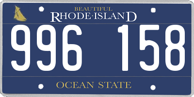 RI license plate 996158