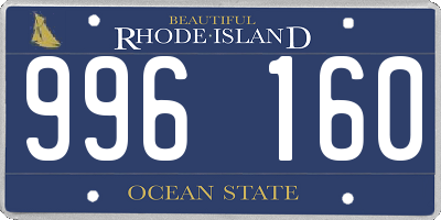 RI license plate 996160