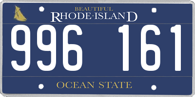 RI license plate 996161