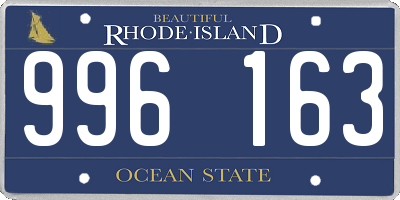 RI license plate 996163