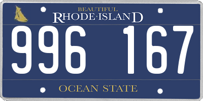 RI license plate 996167