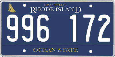 RI license plate 996172