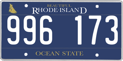 RI license plate 996173