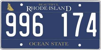 RI license plate 996174