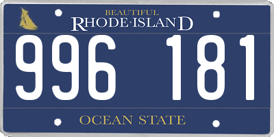 RI license plate 996181