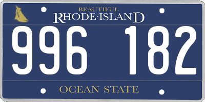 RI license plate 996182