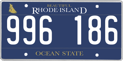 RI license plate 996186