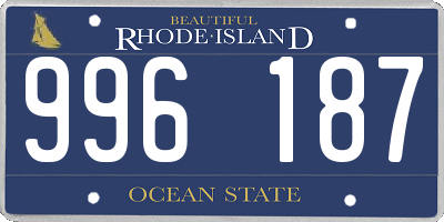 RI license plate 996187