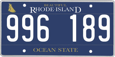 RI license plate 996189