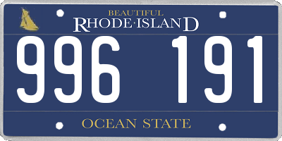 RI license plate 996191