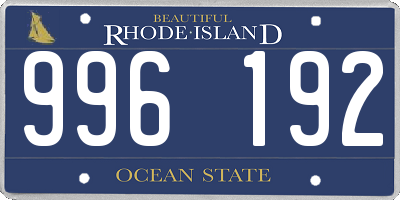 RI license plate 996192