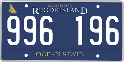 RI license plate 996196