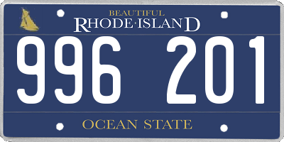 RI license plate 996201