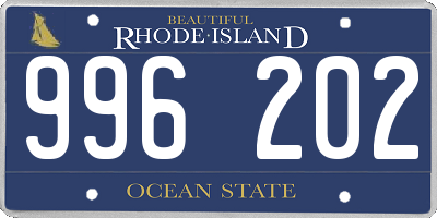 RI license plate 996202