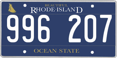 RI license plate 996207