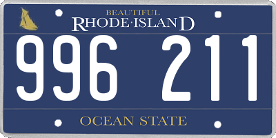 RI license plate 996211