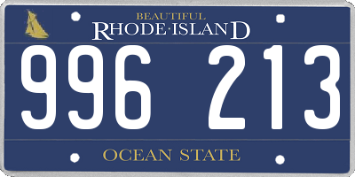 RI license plate 996213