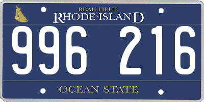 RI license plate 996216