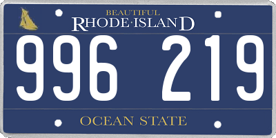 RI license plate 996219