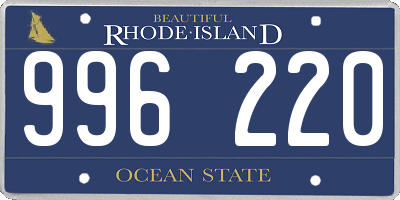 RI license plate 996220