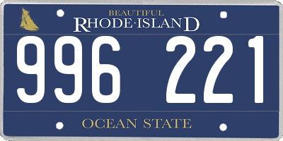 RI license plate 996221