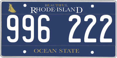 RI license plate 996222